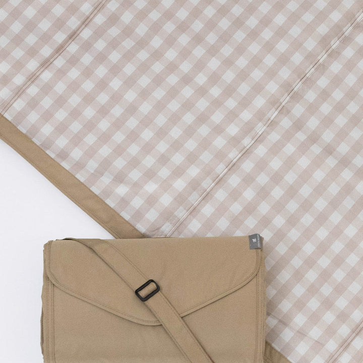 Little Unicorn Outdoor Blanket | Beige Buffalo Check