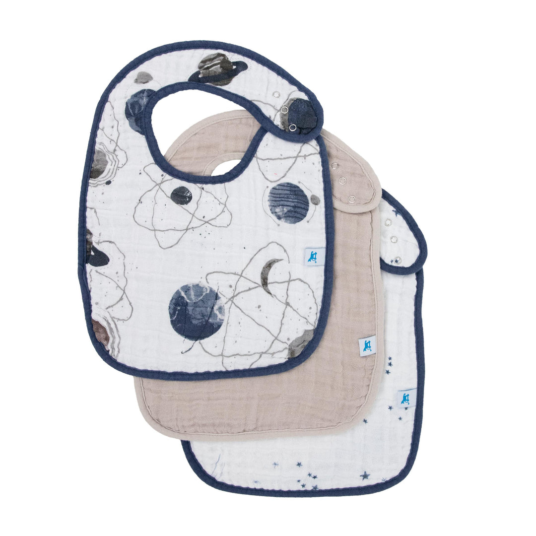 Little Unicorn Cotton Muslin Classic Bib 3 Pack | Planetary 2