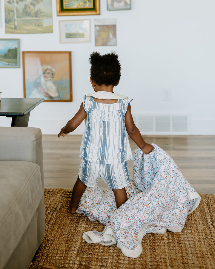 Little Unicorn Cotton Muslin Quilted Throw | Pressed Petals