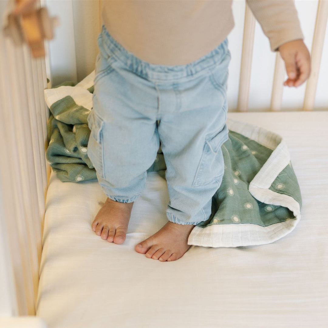 Little Unicorn Organic Cotton Muslin Baby Quilt | Sage Suns 2
