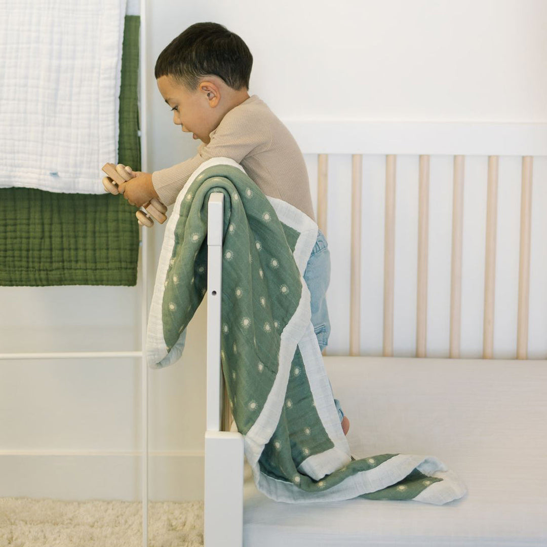Little Unicorn Organic Cotton Muslin Baby Quilt | Sage Suns 2