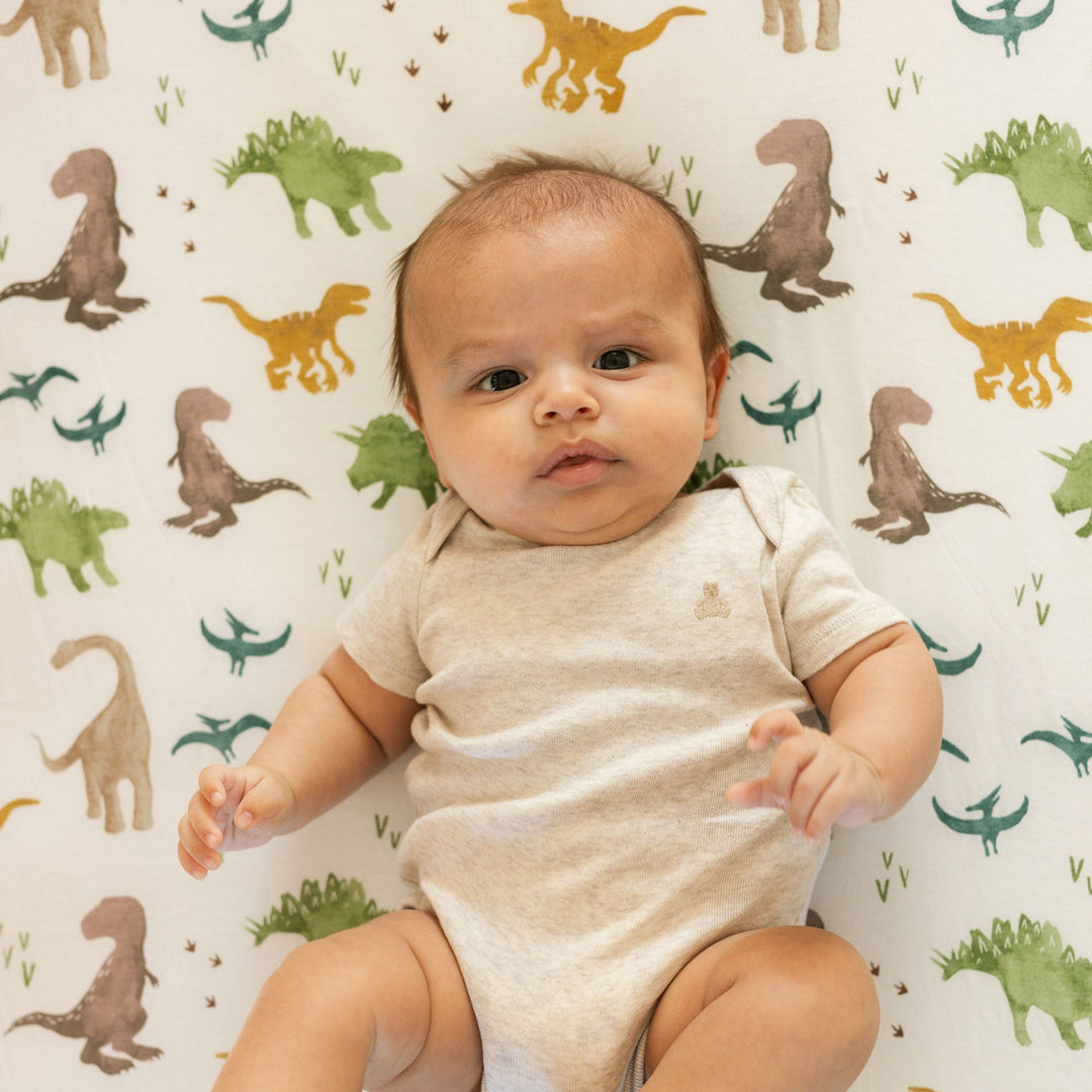 Little Unicorn Stretch Knit Crib Sheet | Dino Pals