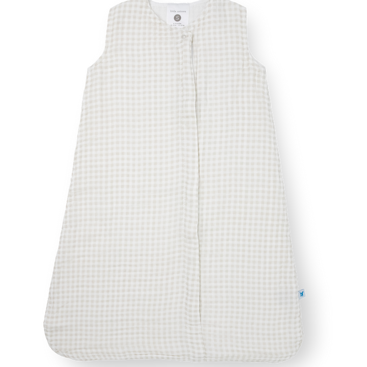 Little Unicorn Cotton Muslin Sleep Bag | Tan Gingham