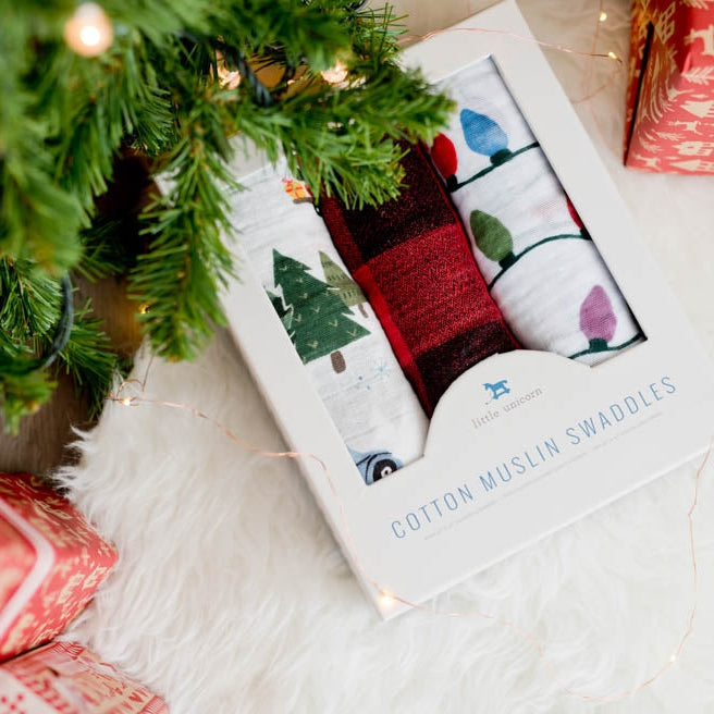 Little Unicorn Cotton Muslin Swaddle Blanket 3 Pack | Holiday Haul