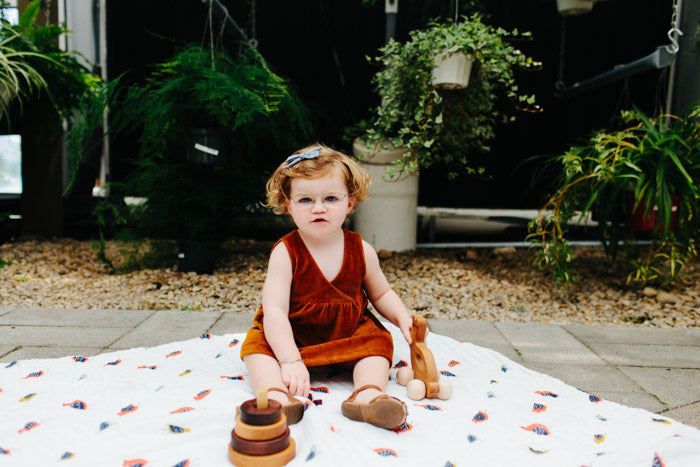 Little Unicorn Cotton Muslin Swaddle Blanket 3-Pack | Summer Poppy