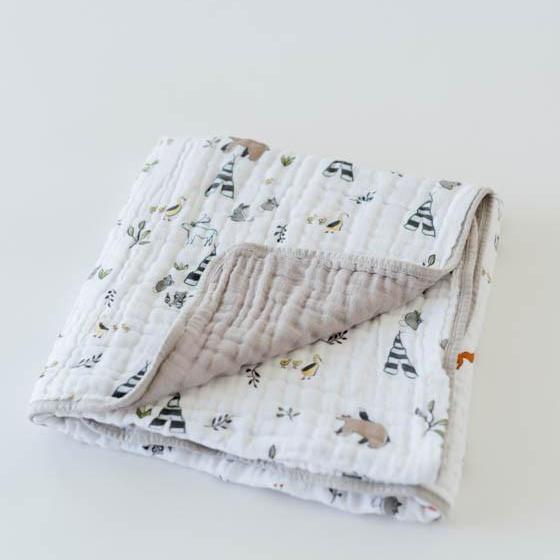 Little Unicorn Original Cotton Muslin Quilt | Forest Friends