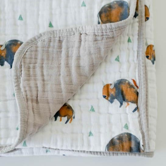 Little Unicorn Original Cotton Muslin Quilt | Bison