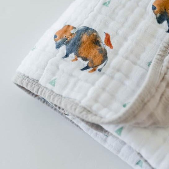 Little Unicorn Original Cotton Muslin Quilt | Bison