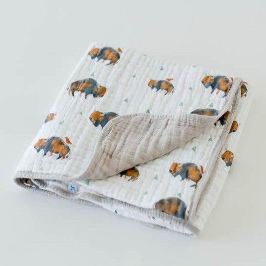 Little Unicorn Original Cotton Muslin Quilt | Bison