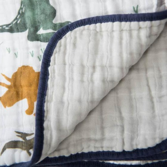 Little Unicorn Original Cotton Muslin Quilt | Dino Friends