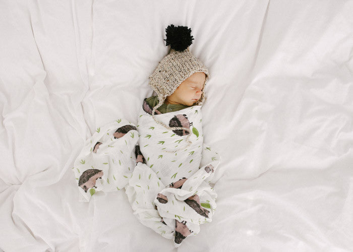 Little Unicorn Deluxe Muslin Swaddle Blanket | Hedgehog