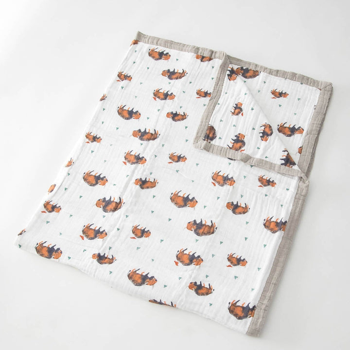 Little Unicorn Cotton Muslin Quilted Throw | Bison
