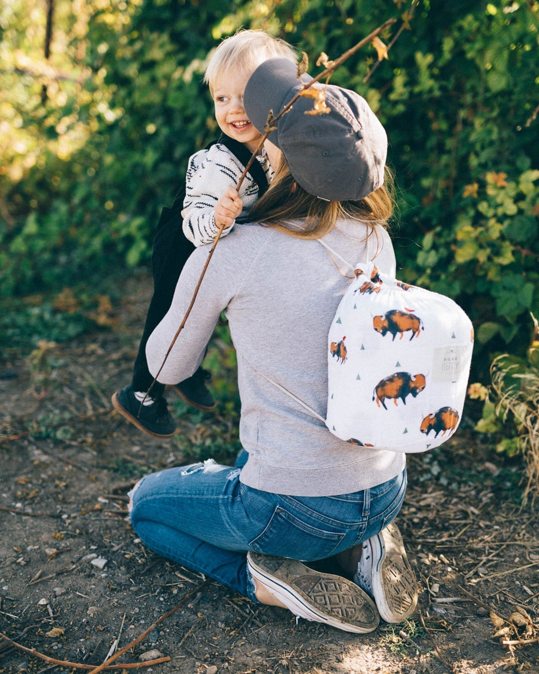 Little Unicorn Cotton Muslin Quilted Throw | Bison