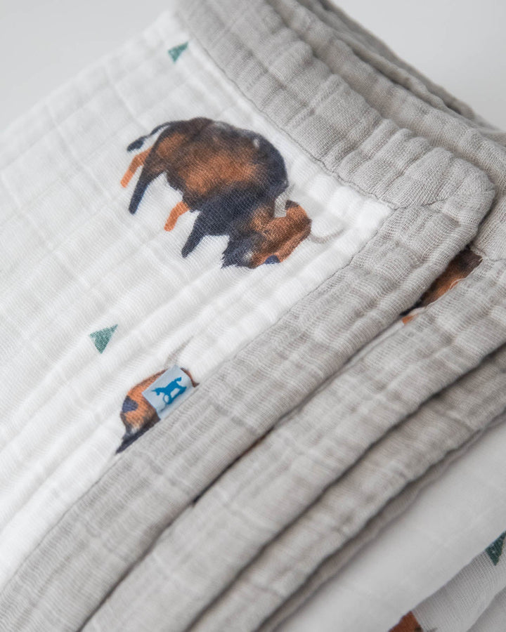 Little Unicorn Cotton Muslin Quilted Throw | Bison