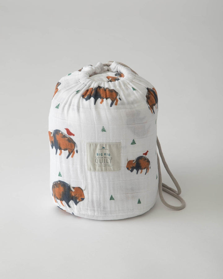 Little Unicorn Cotton Muslin Quilted Throw | Bison