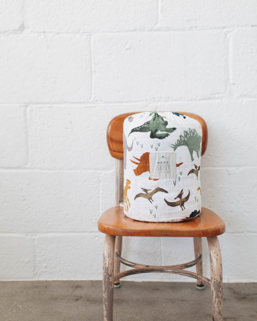 Little Unicorn Cotton Muslin Quilted Throw | Dino Friends