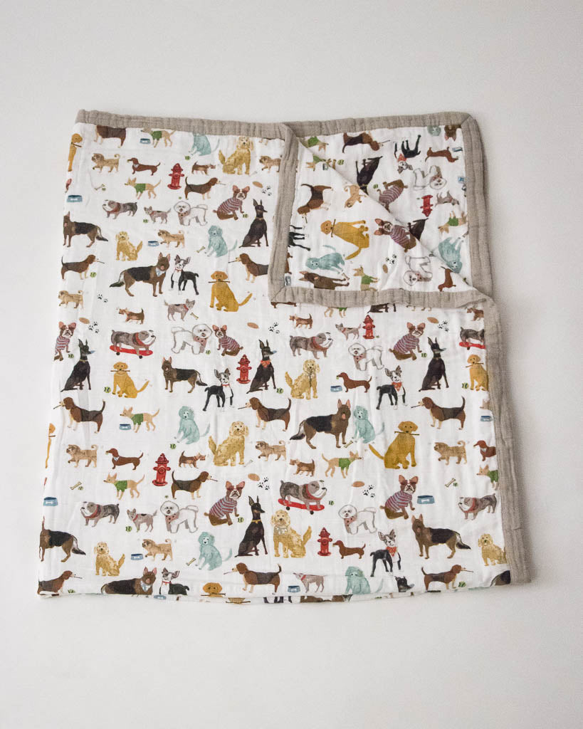 Little Unicorn Cotton Muslin Quilted Throw | Woof