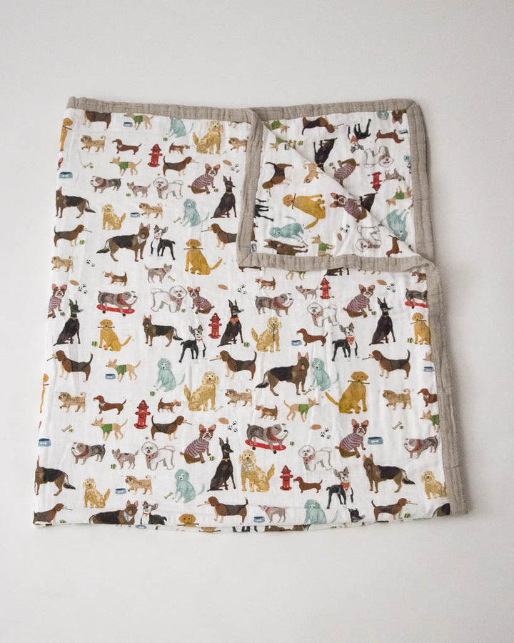 Little Unicorn Cotton Muslin Quilted Throw | Woof