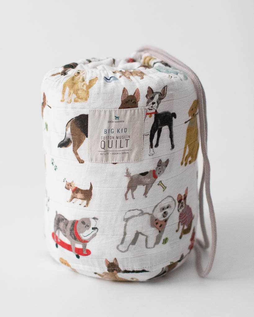 Little Unicorn Cotton Muslin Quilted Throw | Woof
