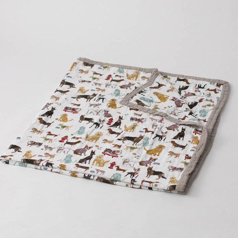 Little Unicorn Cotton Muslin Quilted Throw | Woof