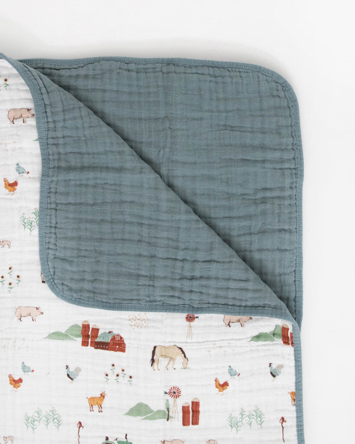 Little Unicorn Original Cotton Muslin Quilt | Farmyard
