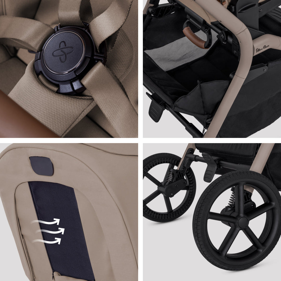 Silver Cross Breez Compact Stroller + Folding Bassinet Bundle