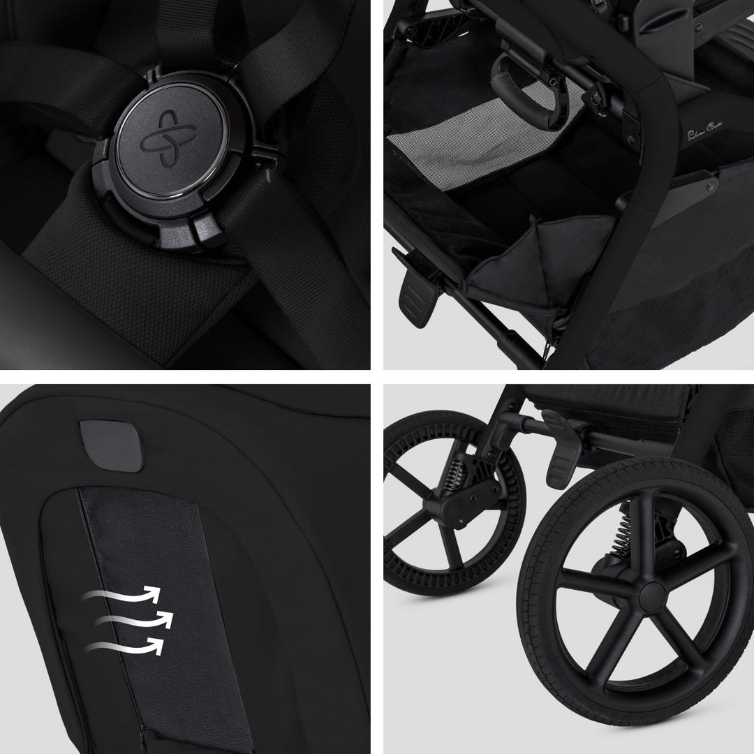 Silver Cross Breez Compact Stroller + Folding Bassinet Bundle