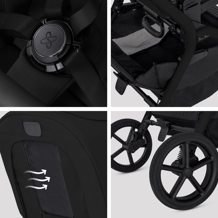 Silver Cross Breez Compact Stroller + Folding Bassinet Bundle