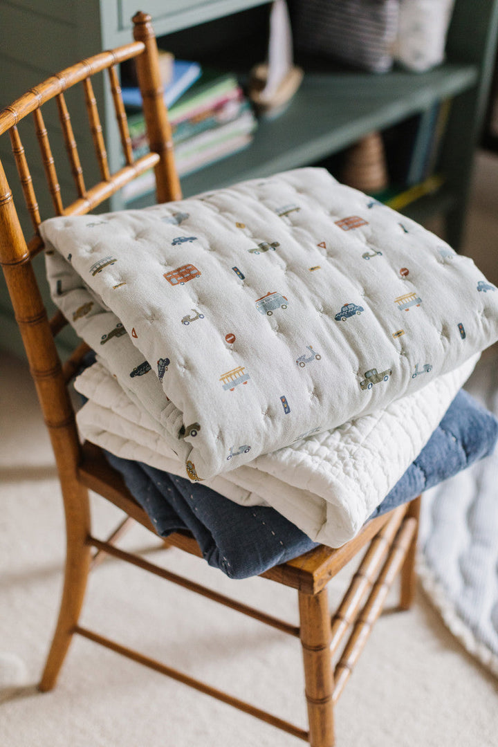 Pehr Quilted Chambray Blanket