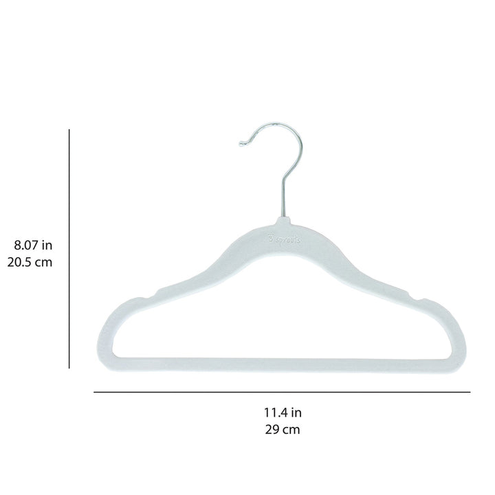 3 Sprouts Blue Velvet Non-Slip Hangers (30 Per Set)