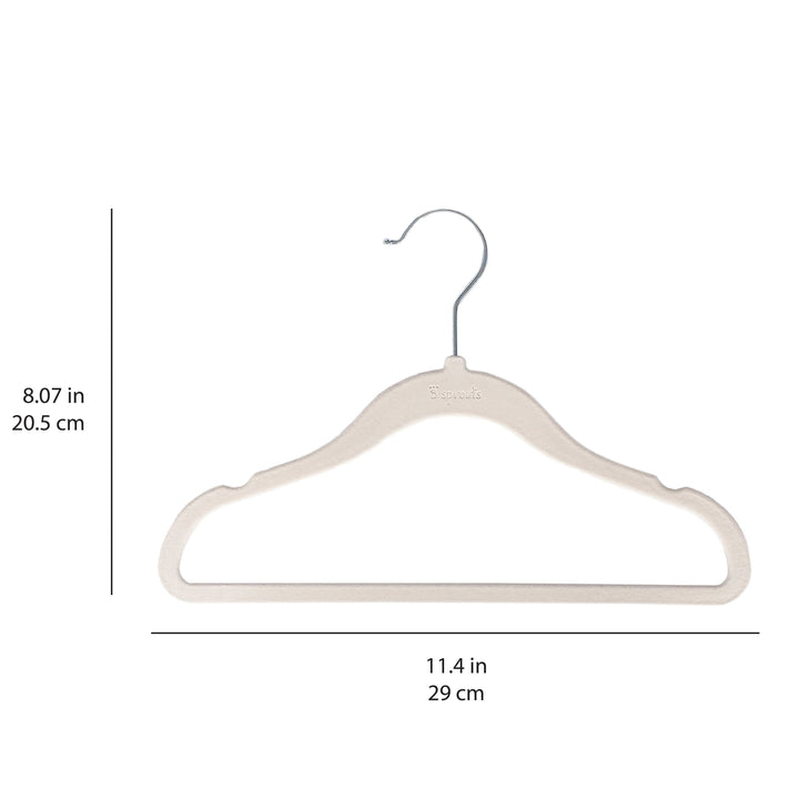 3 Sprouts Assorted Velvet Non-Slip Hangers (30 Per Set) | Cream/Gray/Hazelnut