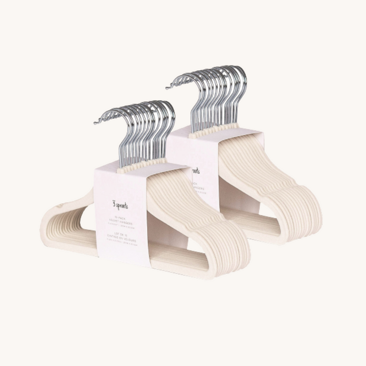 3 Sprouts Green Velvet Non-Slip Hangers (30 Per Set)
