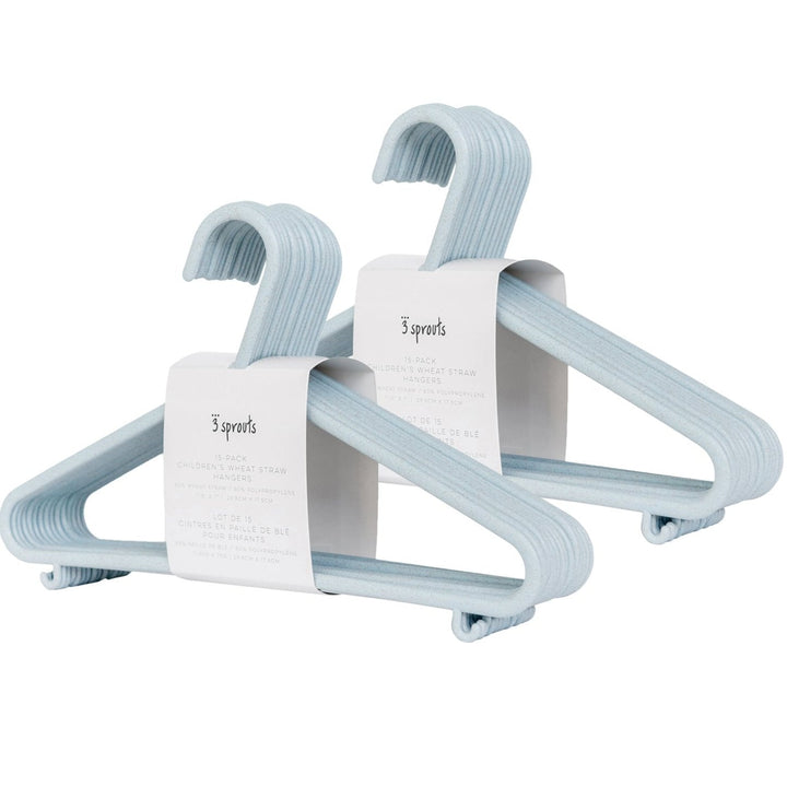 3 Sprouts Blue Wheat Straw Hangers (30 Per Set)