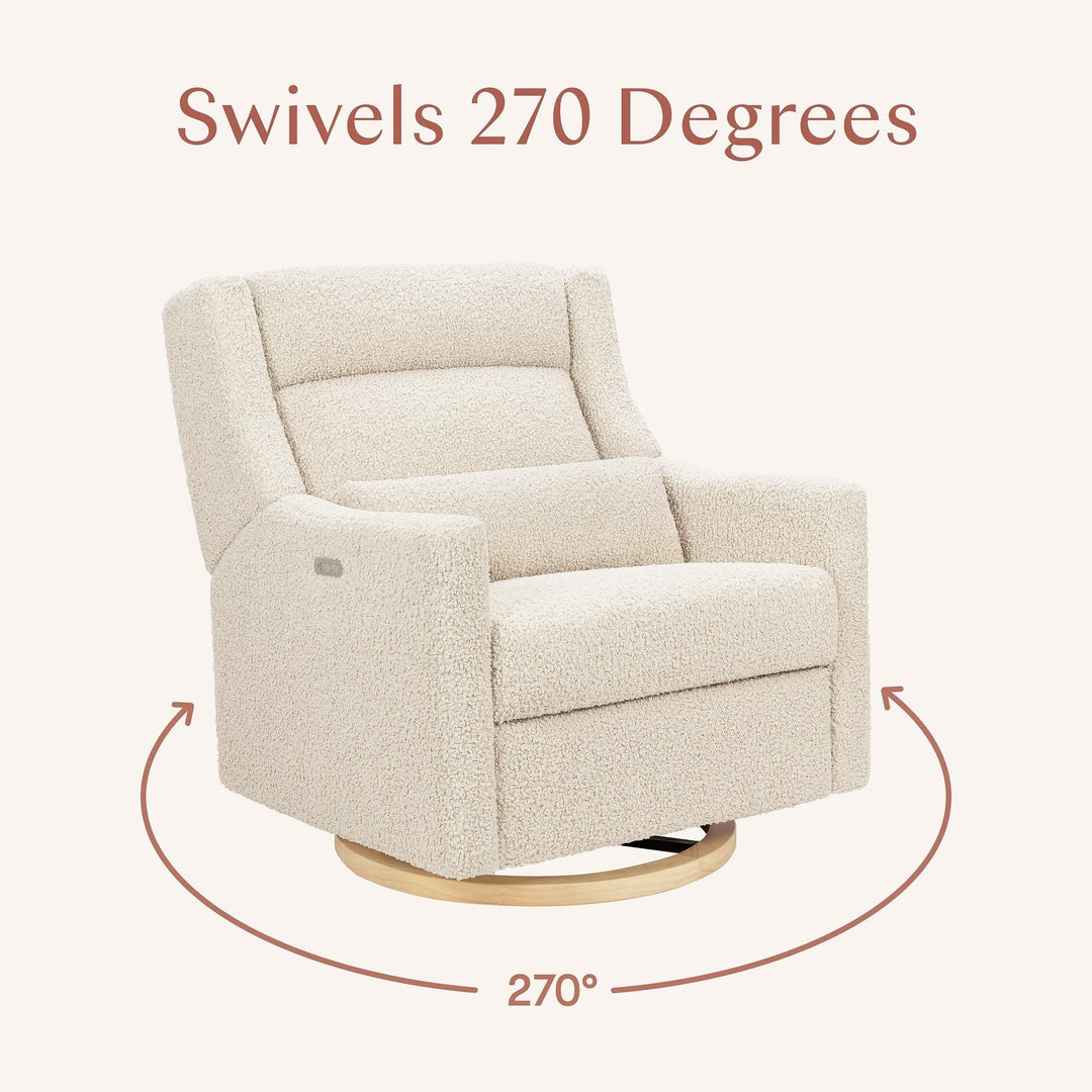 Babyletto Kiwi Plus Chair and a Half Power Recliner &amp; Swivel Glider with Power Adjustable Headrest and USB Port