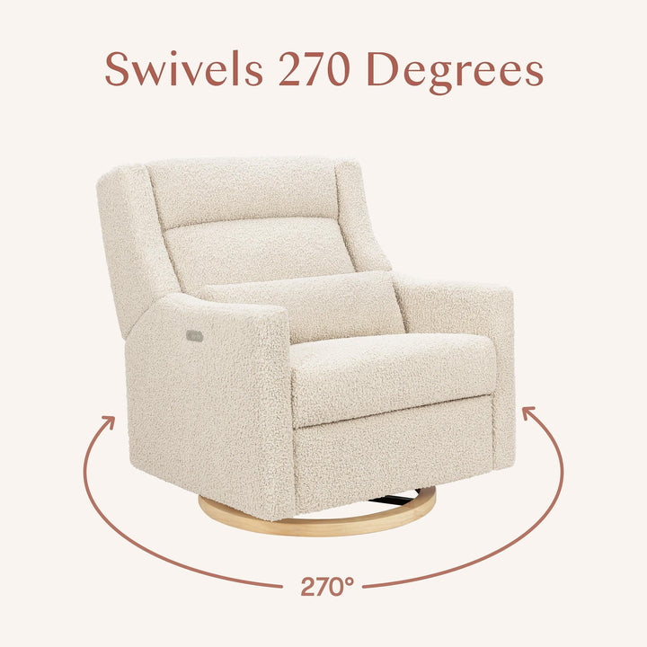 Babyletto Kiwi Plus Chair and a Half Power Recliner &amp; Swivel Glider with Power Adjustable Headrest and USB Port