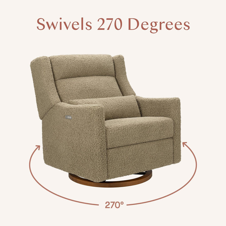 Babyletto Kiwi Plus Chair and a Half Power Recliner &amp; Swivel Glider with Power Adjustable Headrest and USB Port