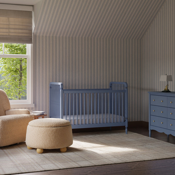 Namesake Liberty 3-in-1 Convertible Spindle Crib with Toddler Bed Conversion Kit