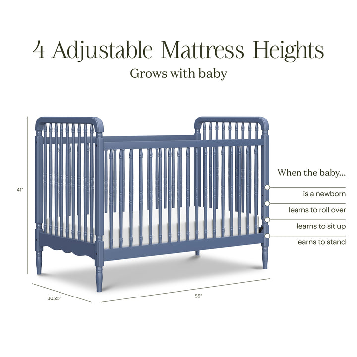 Namesake Liberty 3-in-1 Convertible Spindle Crib with Toddler Bed Conversion Kit