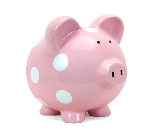 Polka Dot Piggy Bank