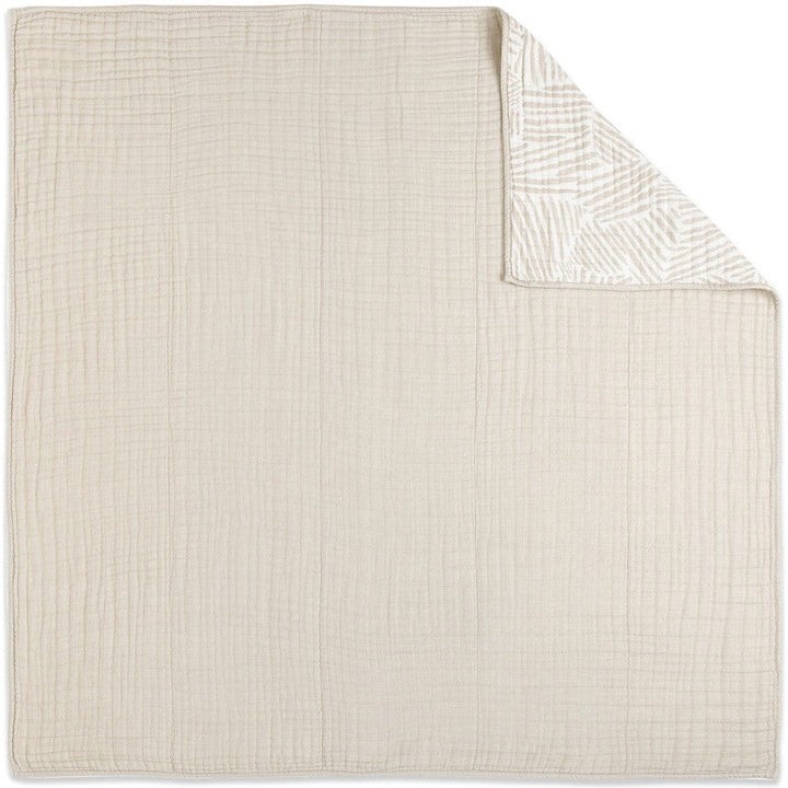 Babyletto Oat Stripe Muslin Quilt in GOTS Certified Organic Cotton