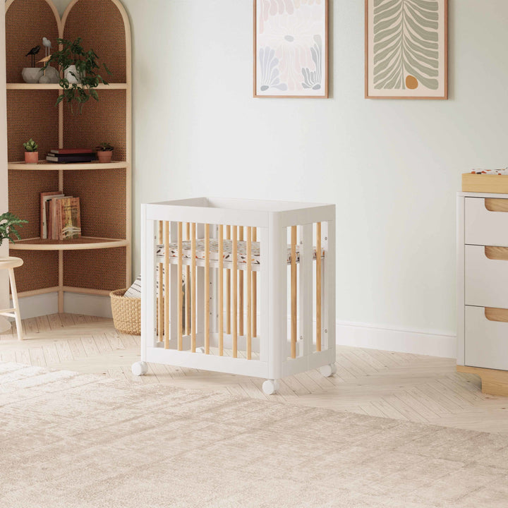 M23401WN,Babyletto,Yuzu 8-in-1 Convertible Crib w/All-Stages Conversion Kits in White/Natural