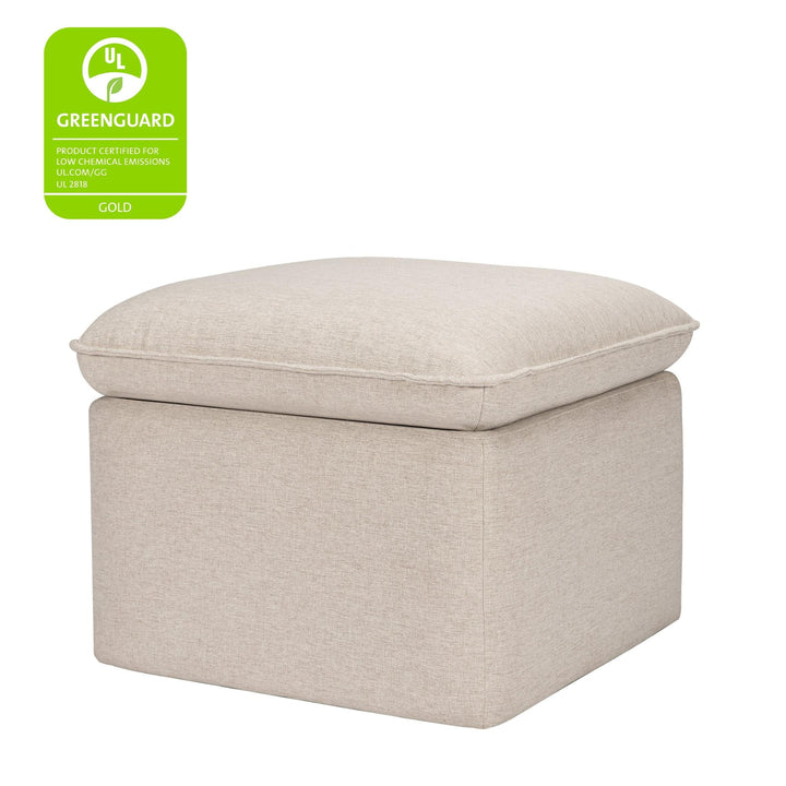 Babyletto Cali Storage Ottoman in Eco-Performance Fabric | Water Repellent &amp; Stain Resistant