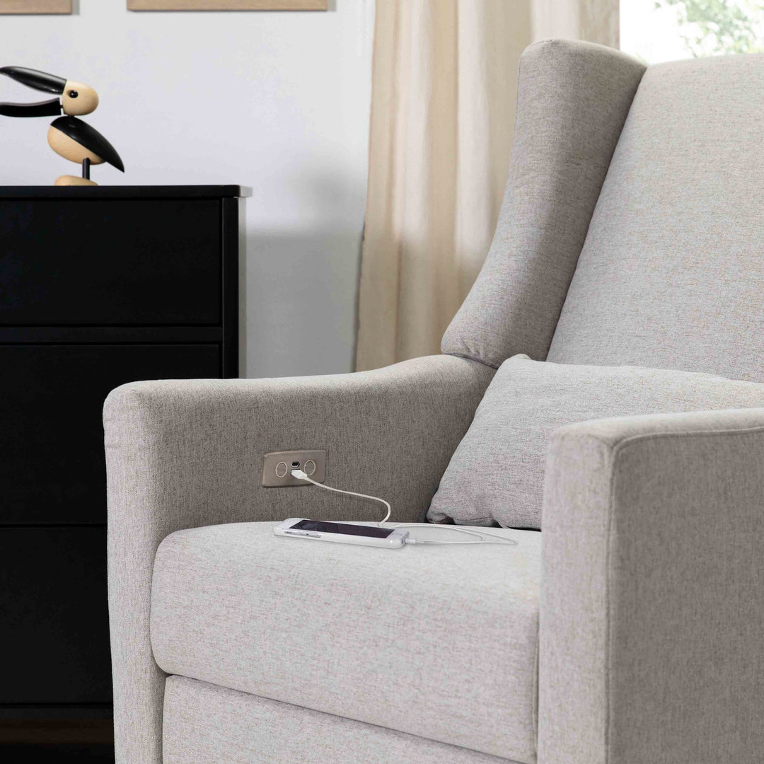 Babyletto Kiwi Electronic Recliner and Swivel Glider with USB port