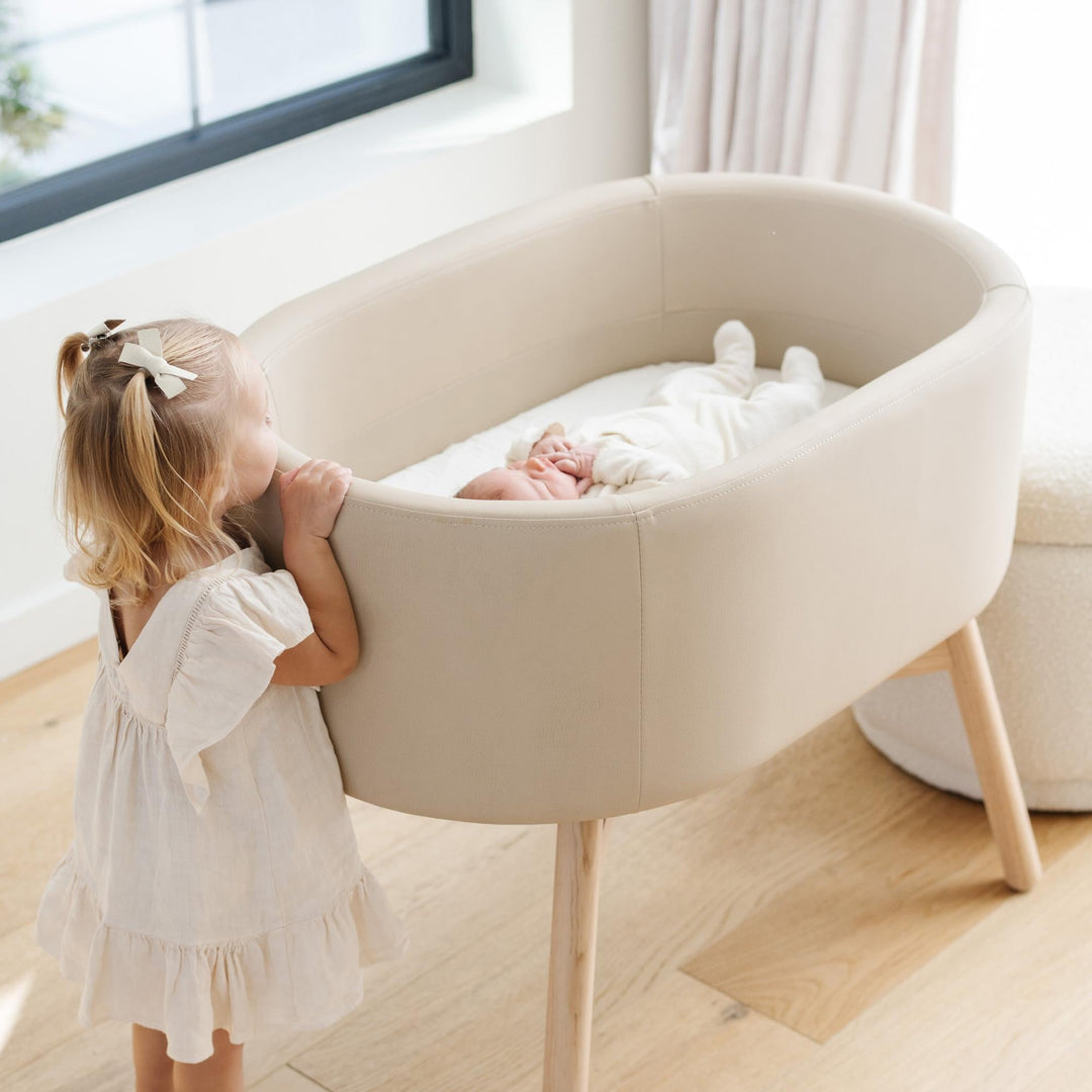 M26834GMLB,Babyletto,babyletto x GATHRE Capsule Bassinet in Millet