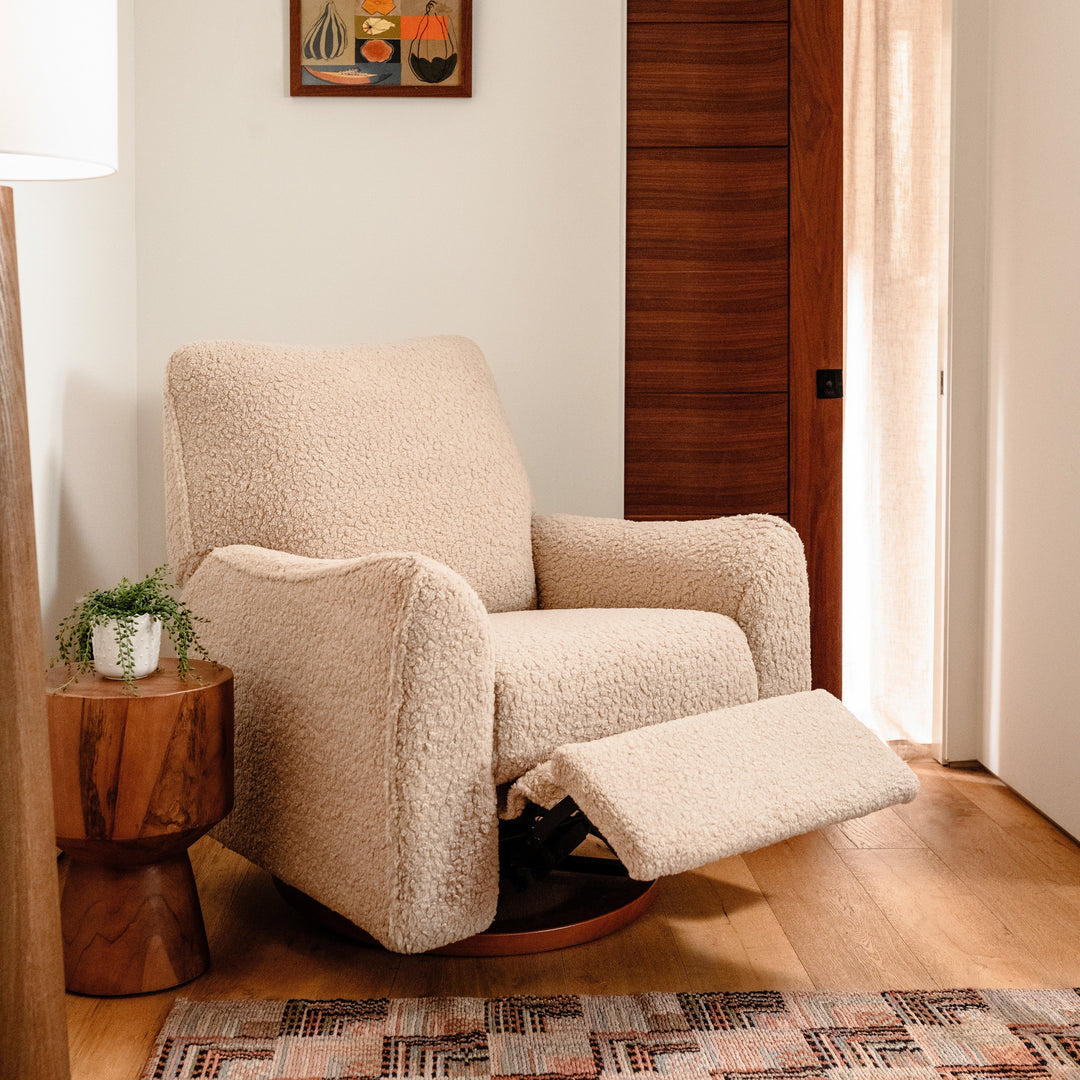 Nursery Works Sunday Power Recliner and Swivel Glider in Shearling