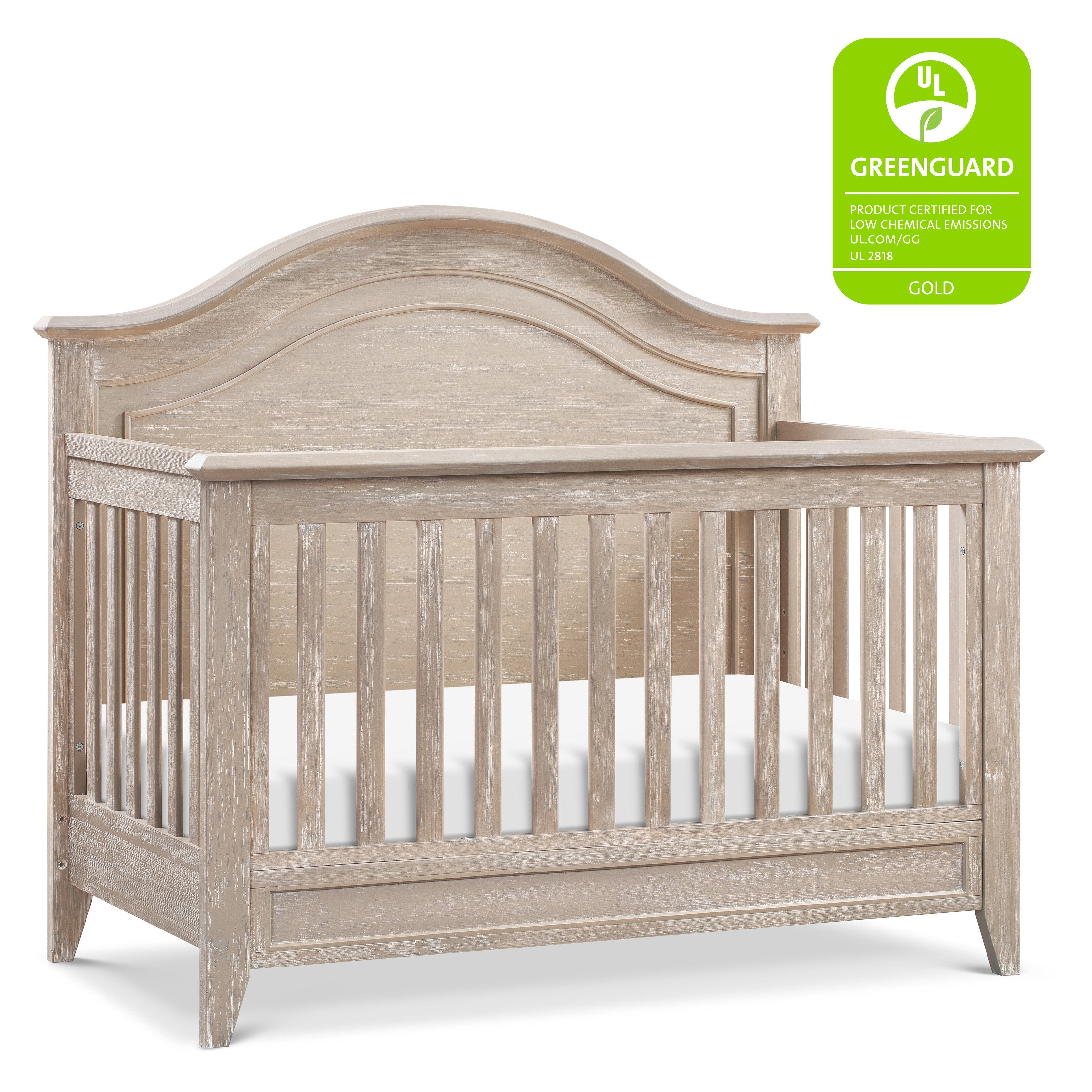 Monogram by Namesake Beckett Rustic 4-in-1 Convertible Curve Top Crib ...
