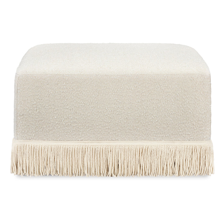 Namesake Crawford Gliding Ottoman | Boucle with Tassel Fringe
