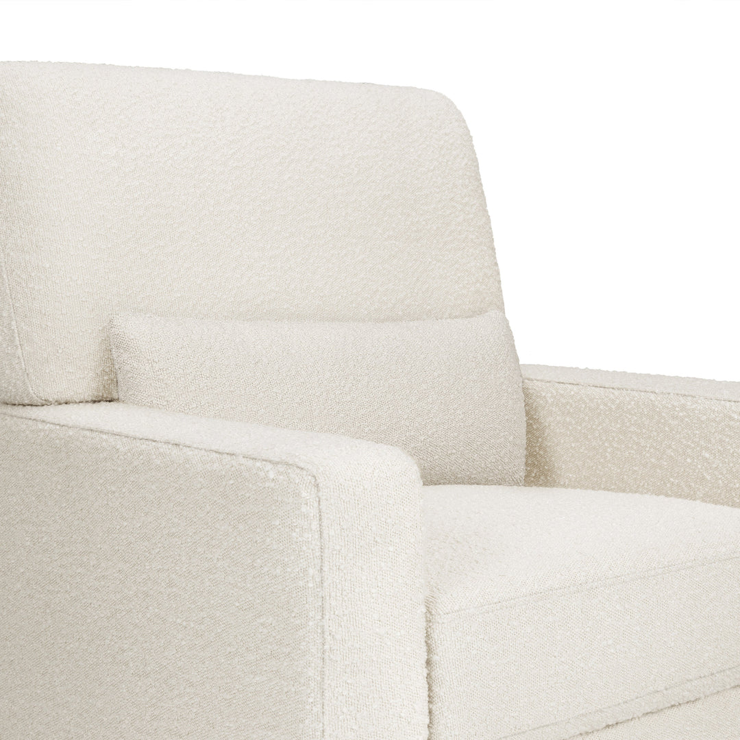 Namesake Crawford Pillowback Comfort Swivel Glider | Boucle with Tassel Fringe