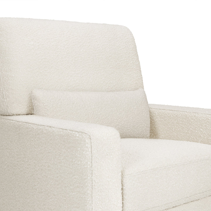 Namesake Crawford Pillowback Comfort Swivel Glider | Boucle with Tassel Fringe