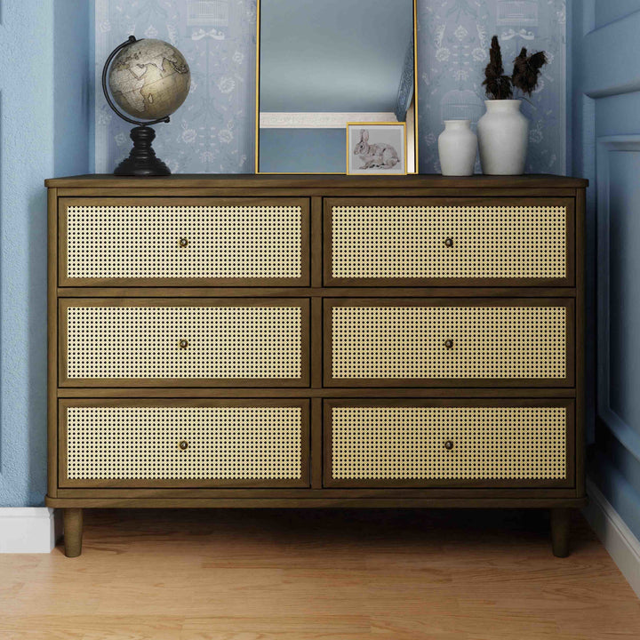 Namesake Marin with Cane 6 Drawer Dresser